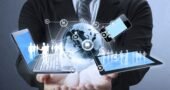 Technology in the hands of businessmen